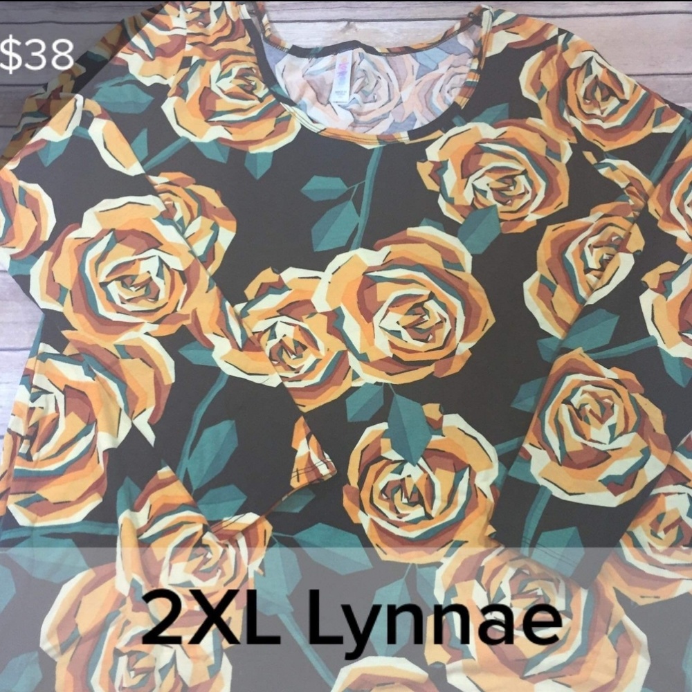 LulaRoe 2XL Lynnae with Yellow Roses NWT